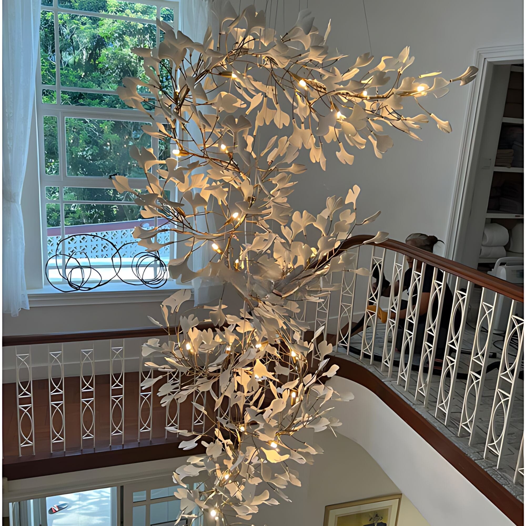 GINGKO GRAND - ZENDUCE - 59"H / Gold / Warm White (3000K)