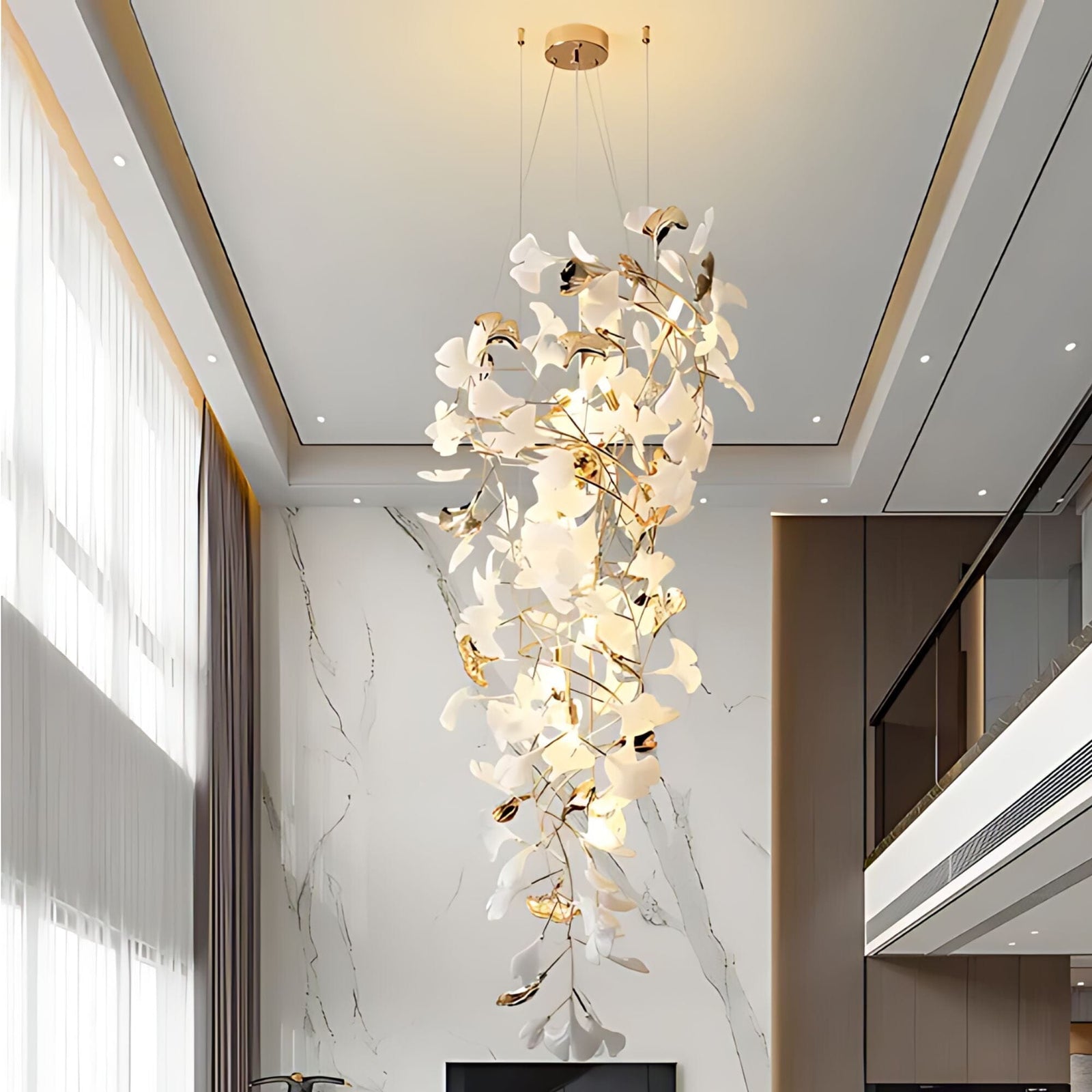 GINGKO GRAND - ZENDUCE - 59"H / Gold / Warm White (3000K)