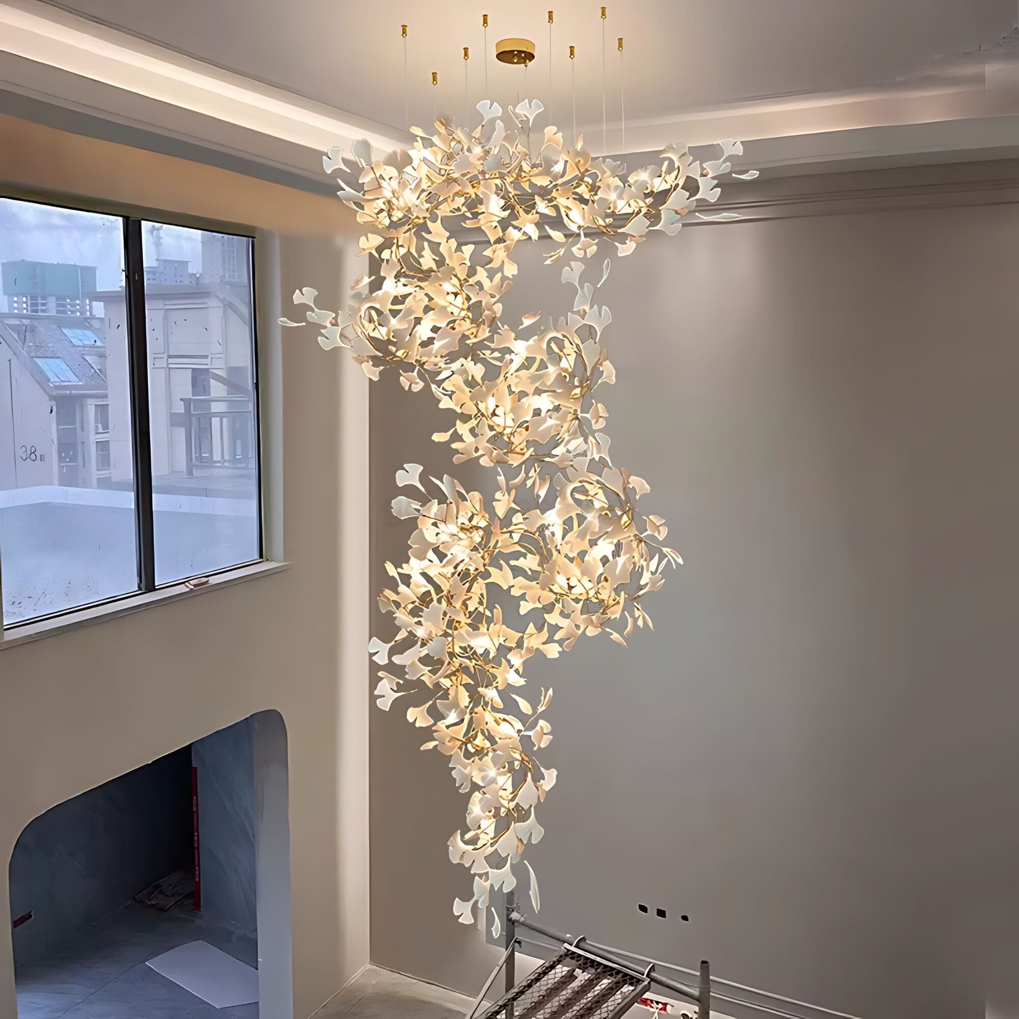 GINGKO GRAND - ZENDUCE - 59"H / Gold / Warm White (3000K)