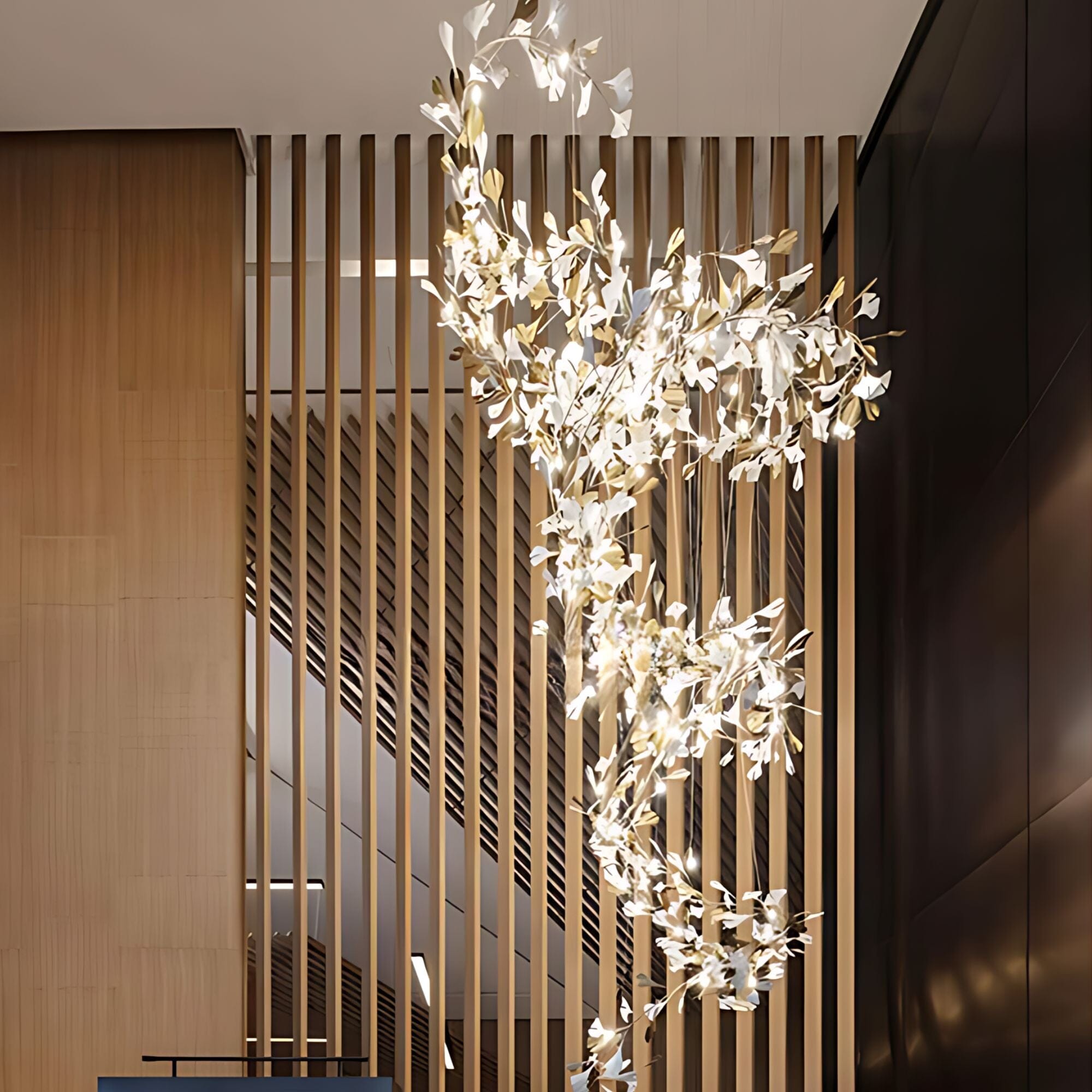 GINGKO GRAND - ZENDUCE - 59"H / Gold / Warm White (3000K)