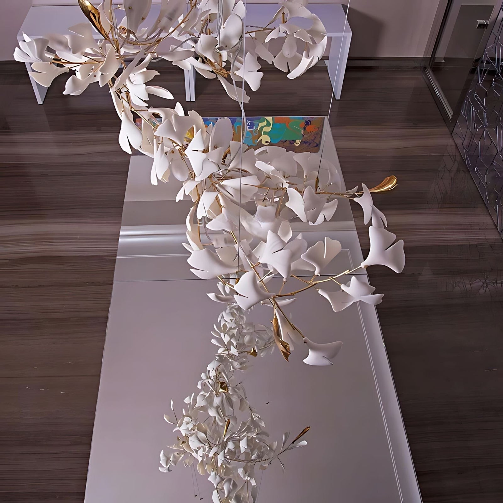 GINGKO GRAND - ZENDUCE - 59"H / Gold / Warm White (3000K)