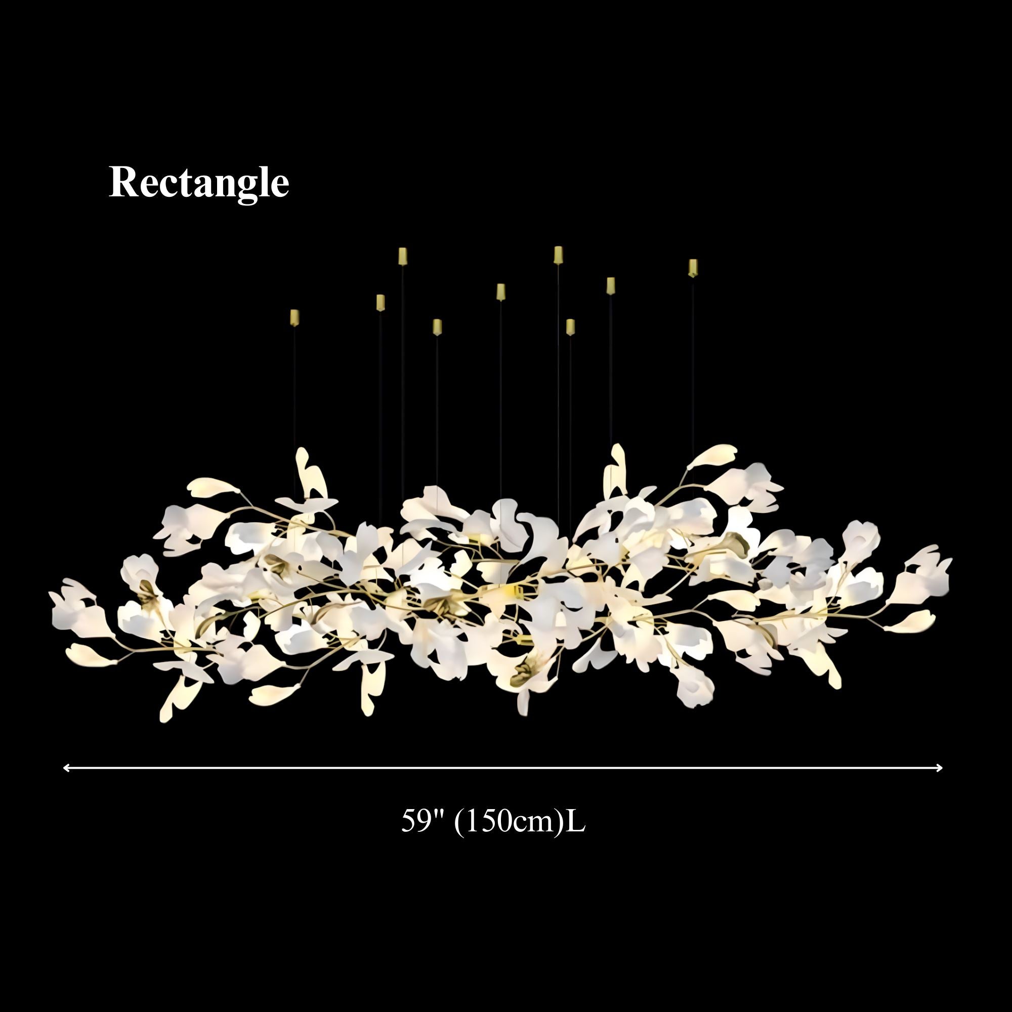 Gingko Nature-Inspired Ceramic Petal Chandelierr | ZENDUCE
