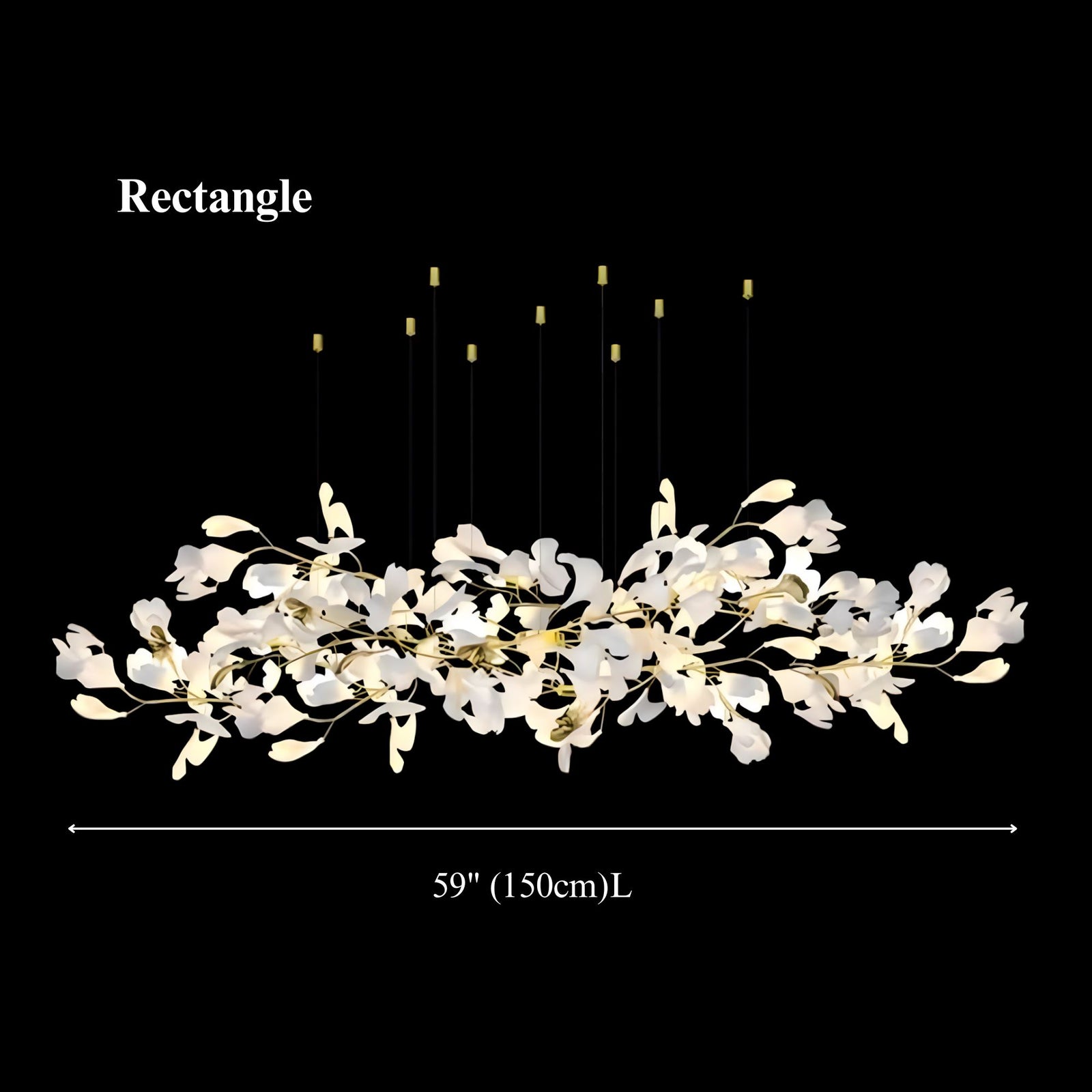 GINGKO - ZENDUCE - 59.0in / 150cm / Rectangle / Warm White (3000K)