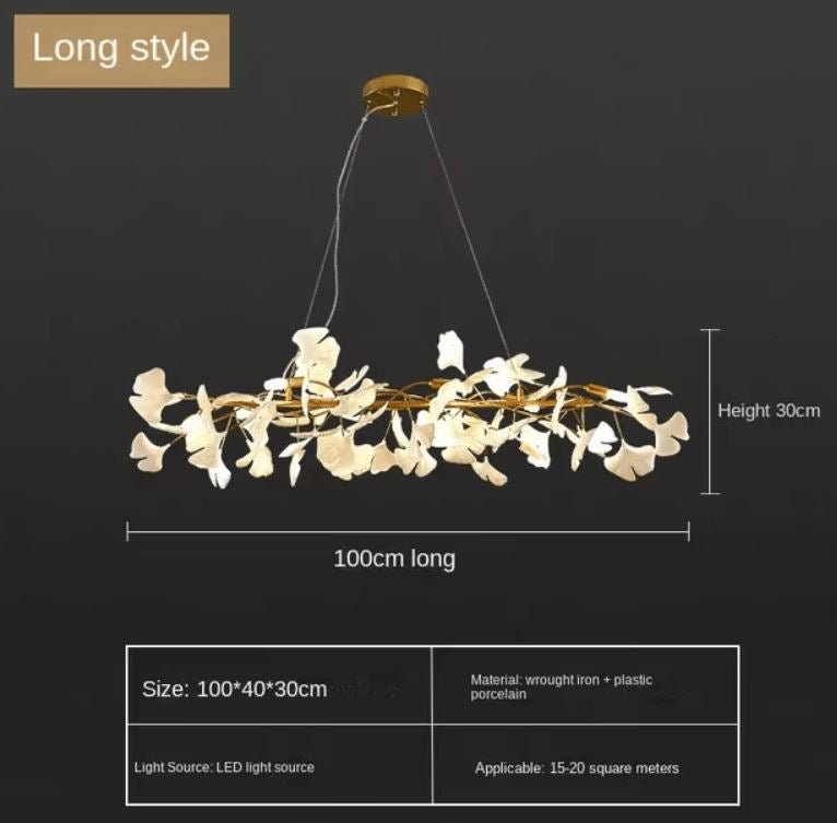 GINGKO (OPEN BOX)-Acrylic Tree Petal Chandelier-ZENDUCE