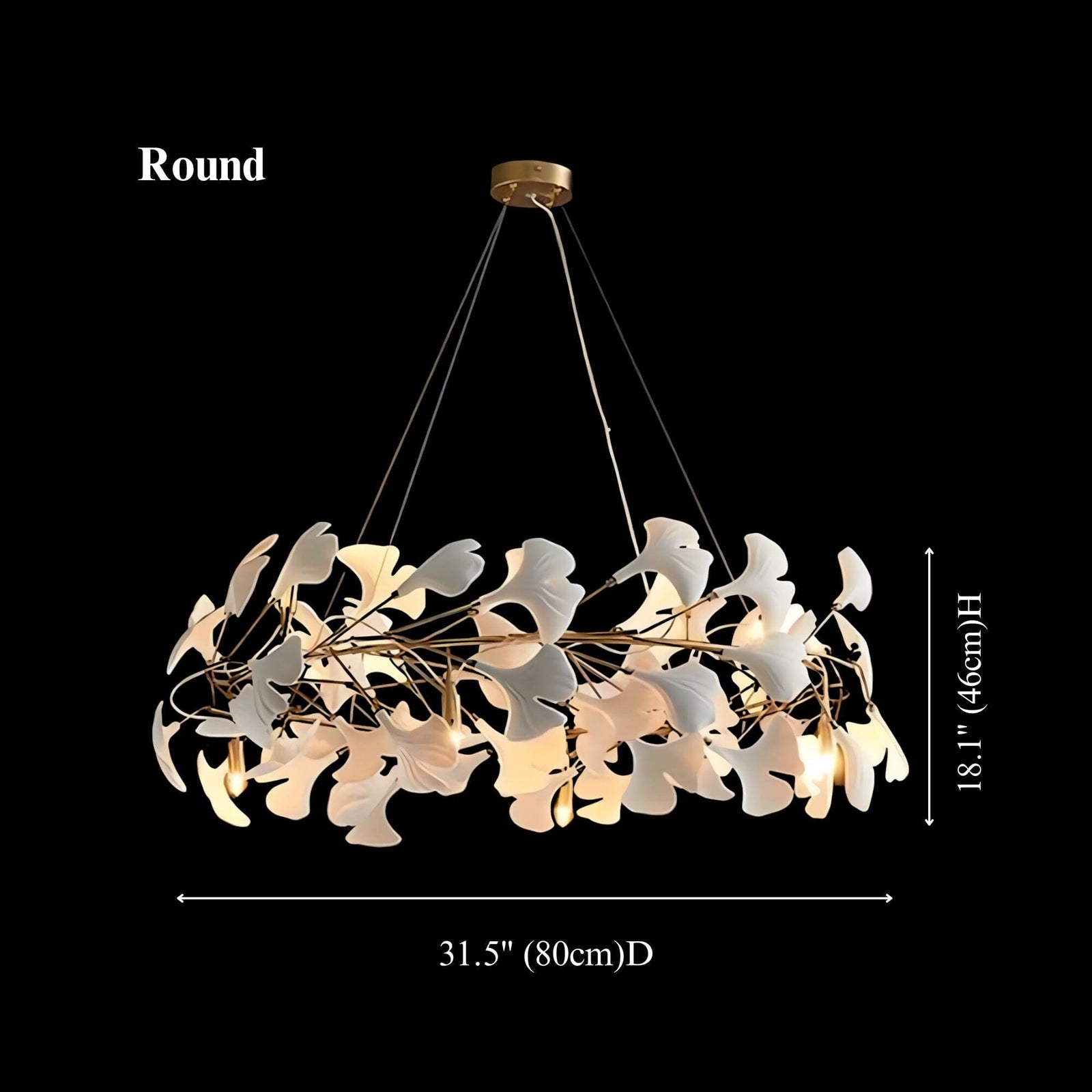 GINGKO (OPEN BOX)-Acrylic Tree Petal Chandelier-ZENDUCE