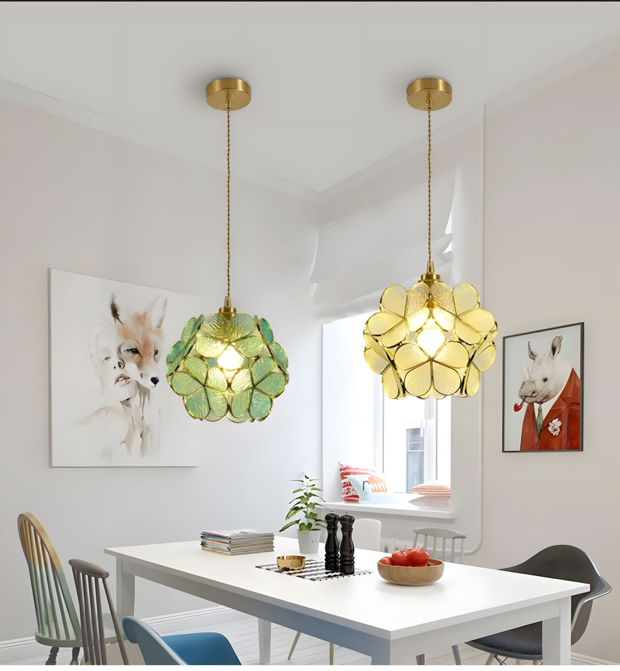 GLASSIA-Flower Pendant Light-ZENDUCE