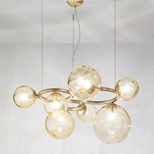 GLOBIQUE - ZENDUCE - Amber Glass / 5 Heads - 22.0" x 11.8" / 56cm x 30cm / Bronze