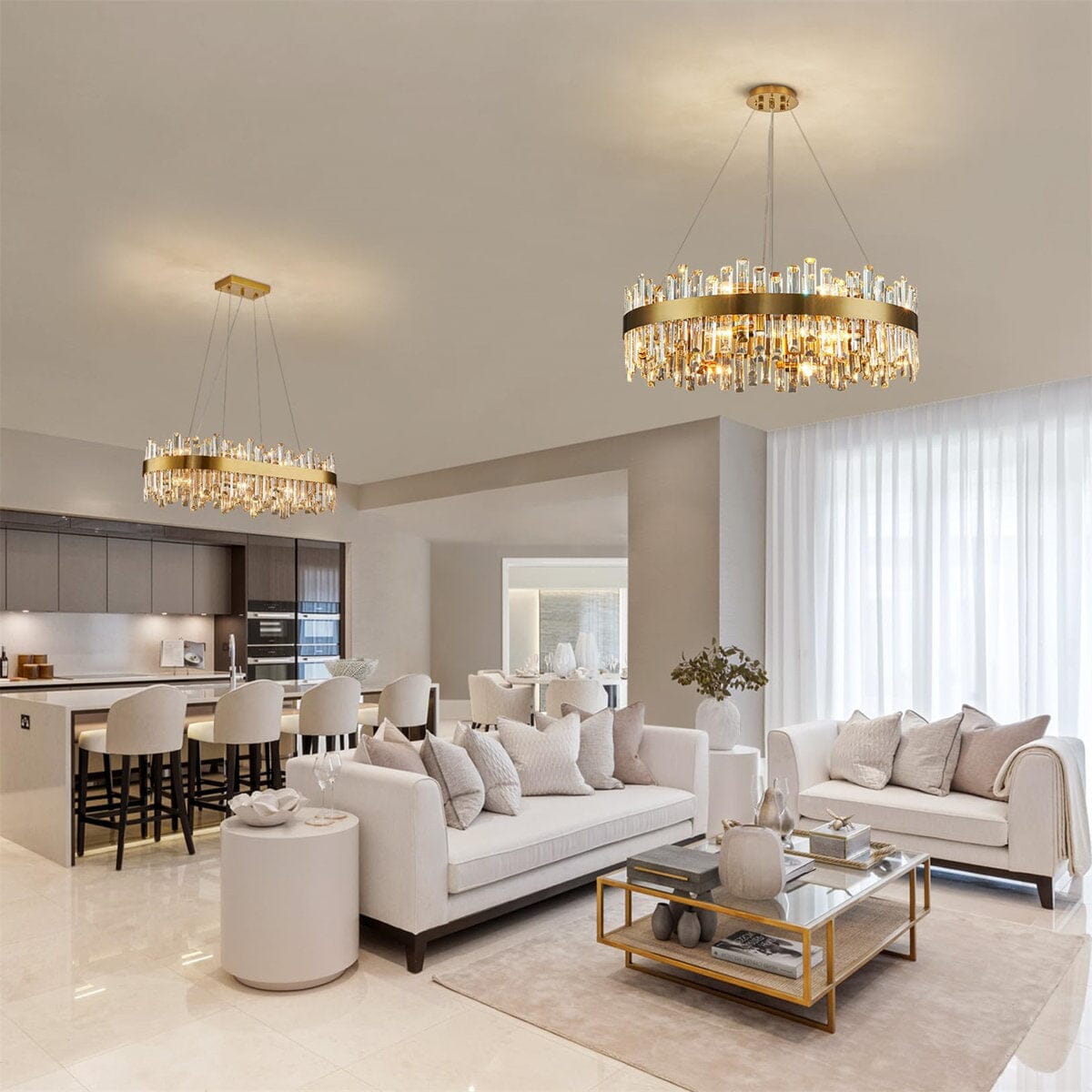 GOLDEN ICE-Modern Luxury K9 Crystal Chandelier -ZENDUCE