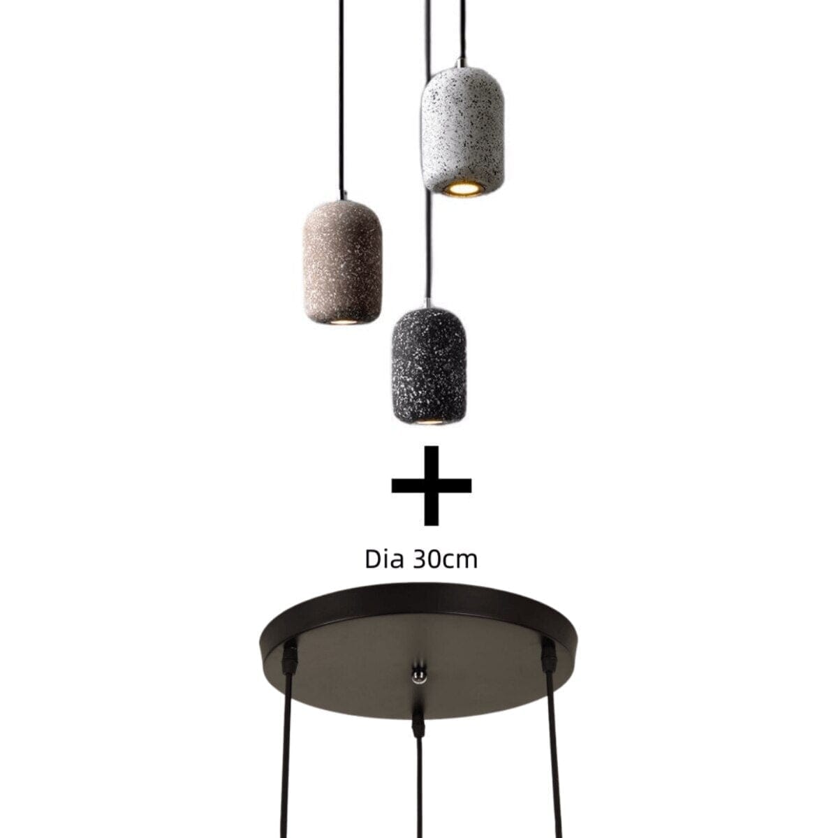 GYPSUM - ZENDUCE - 3 lights Round Plate / 3000K Warm Light