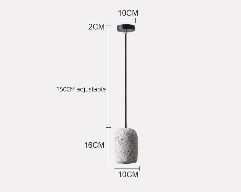 GYPSUM - ZENDUCE - Black single pendant / 3000K Warm Light