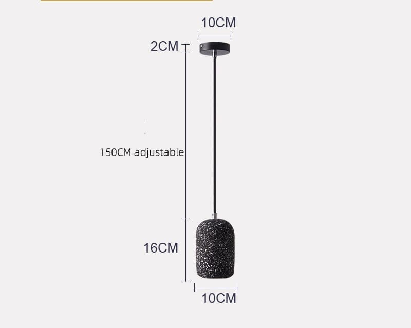 GYPSUM - ZENDUCE - Black single pendant / 3000K Warm Light