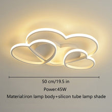 Girls Love Hearts Ceiling Light | Kids Room Decor Lights - ZENDUCE - Voltage AC100 - 120V / Small Size Pink / Dimmable With Remote