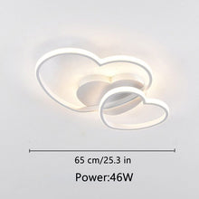 Girls Love Hearts Ceiling Light | Kids Room Decor Lights - ZENDUCE - Voltage AC100 - 120V / Small Size Pink / Dimmable With Remote