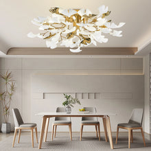 GINKORA ceramic ginkgo leaf ceiling light, product view 6