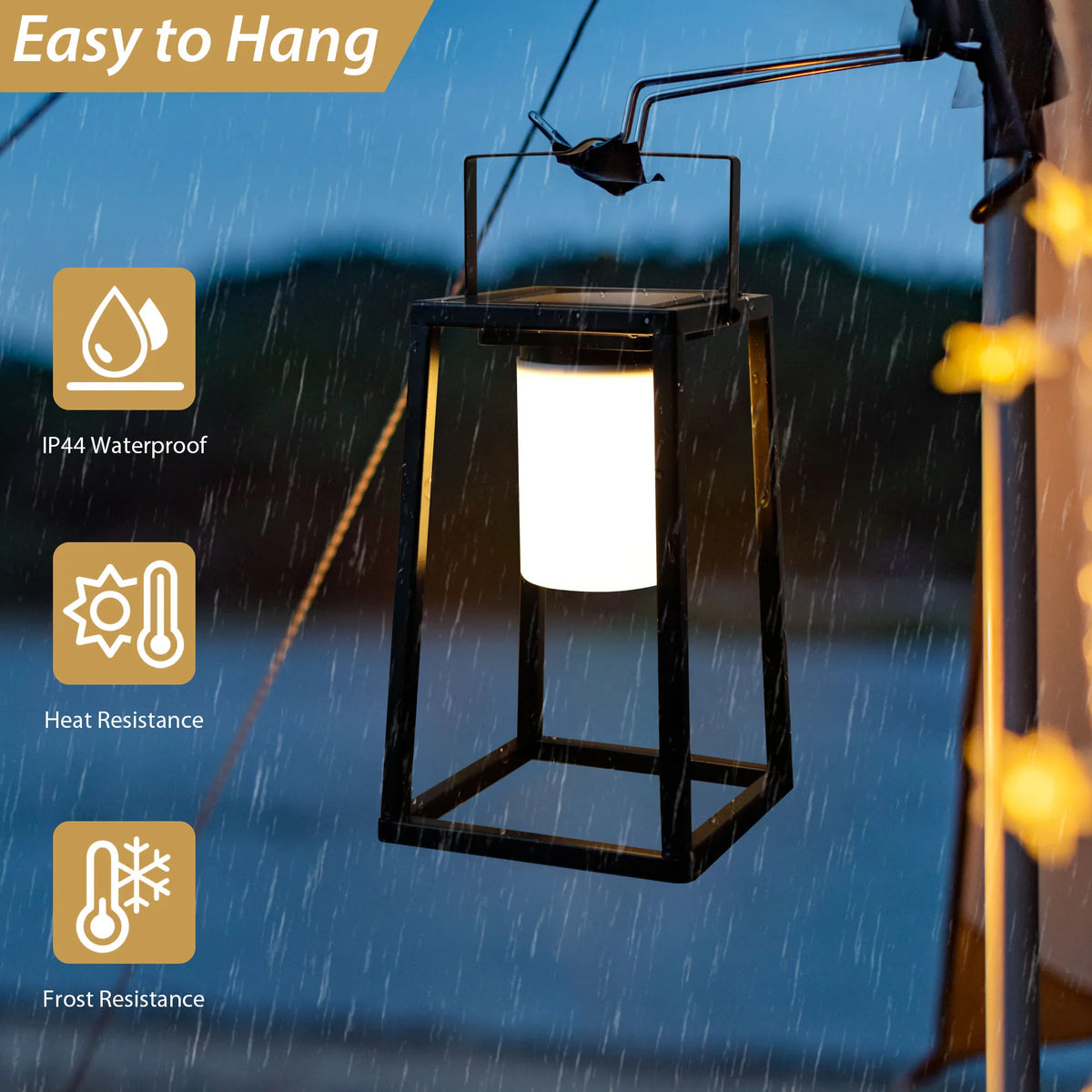 SUNORA solar metal garden lantern, product view 5