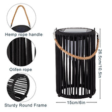 SOLVETTA solar woven lanterns set of two, product view 3