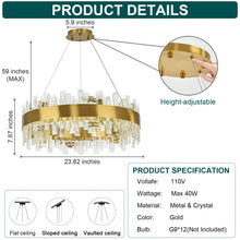 AURYNE round crystal chandelier — product view 6