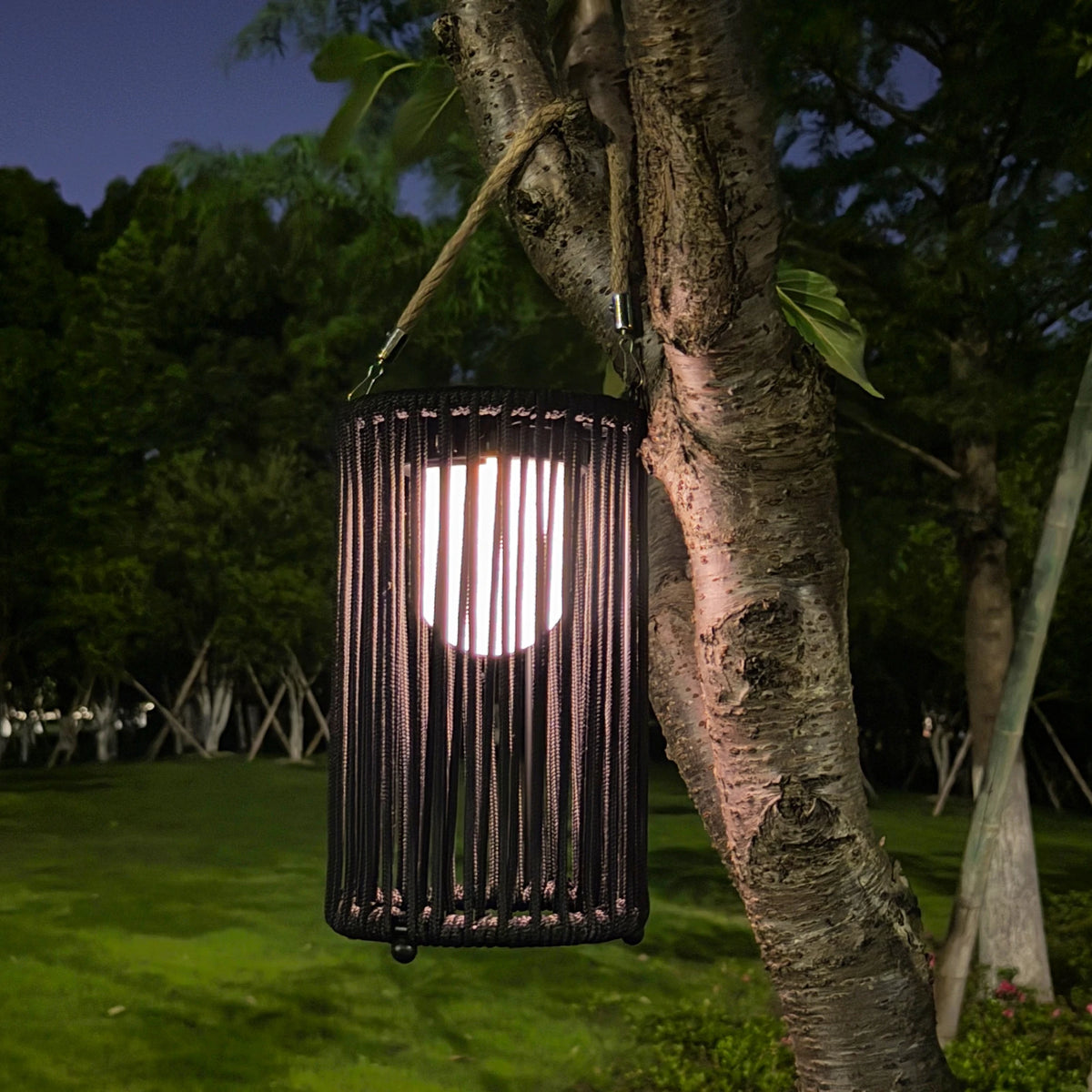 SOLVETTA solar woven lanterns set of two, product view 6
