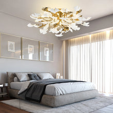 GINKORA ceramic ginkgo leaf ceiling light, product view 2