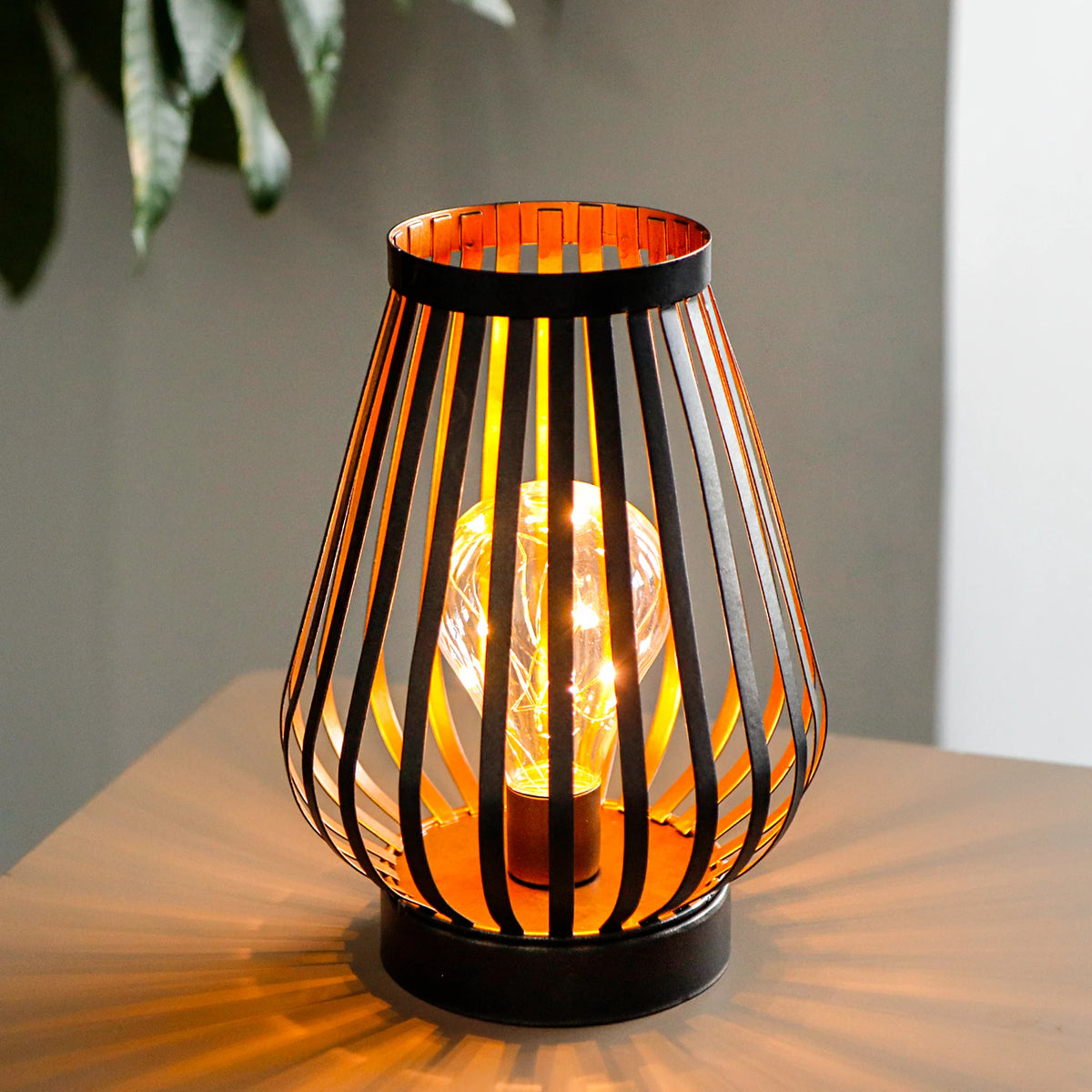 BRYSSA cordless metal lantern — product view 1