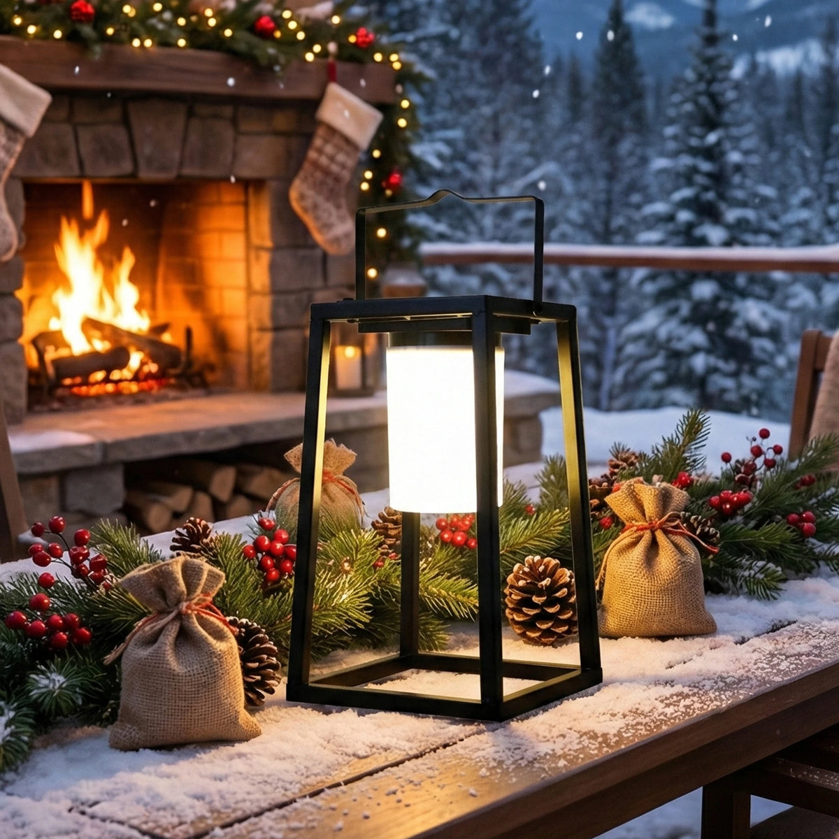 SUNORA solar metal garden lantern, product view 2