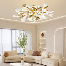 GINKORA ceramic ginkgo leaf ceiling light, product view 1