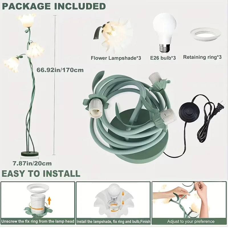 FLORAVA dimmable flower floor lamp — product view 6