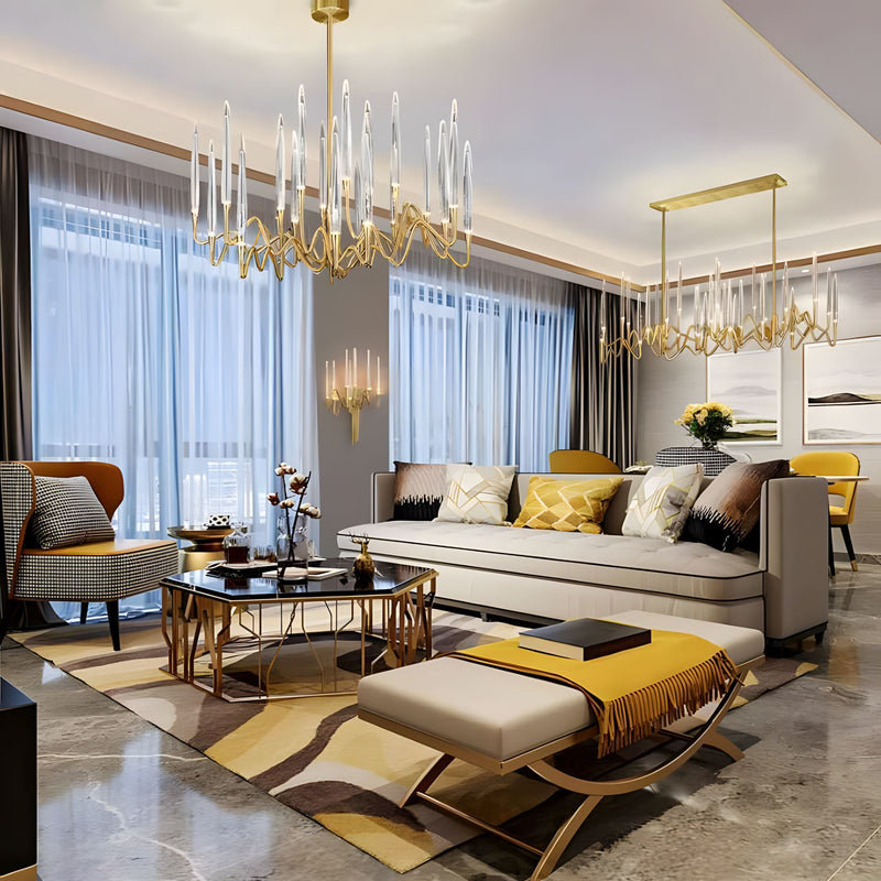 Elegant Italian Candle LED Crystal Chandelier - Loha Collection