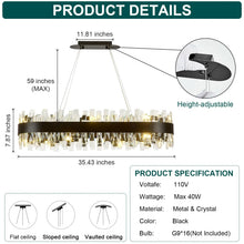 CRYSTORA oval crystal chandelier, product view 8