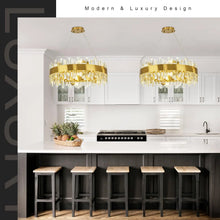 AURYNE round crystal chandelier — product view 5