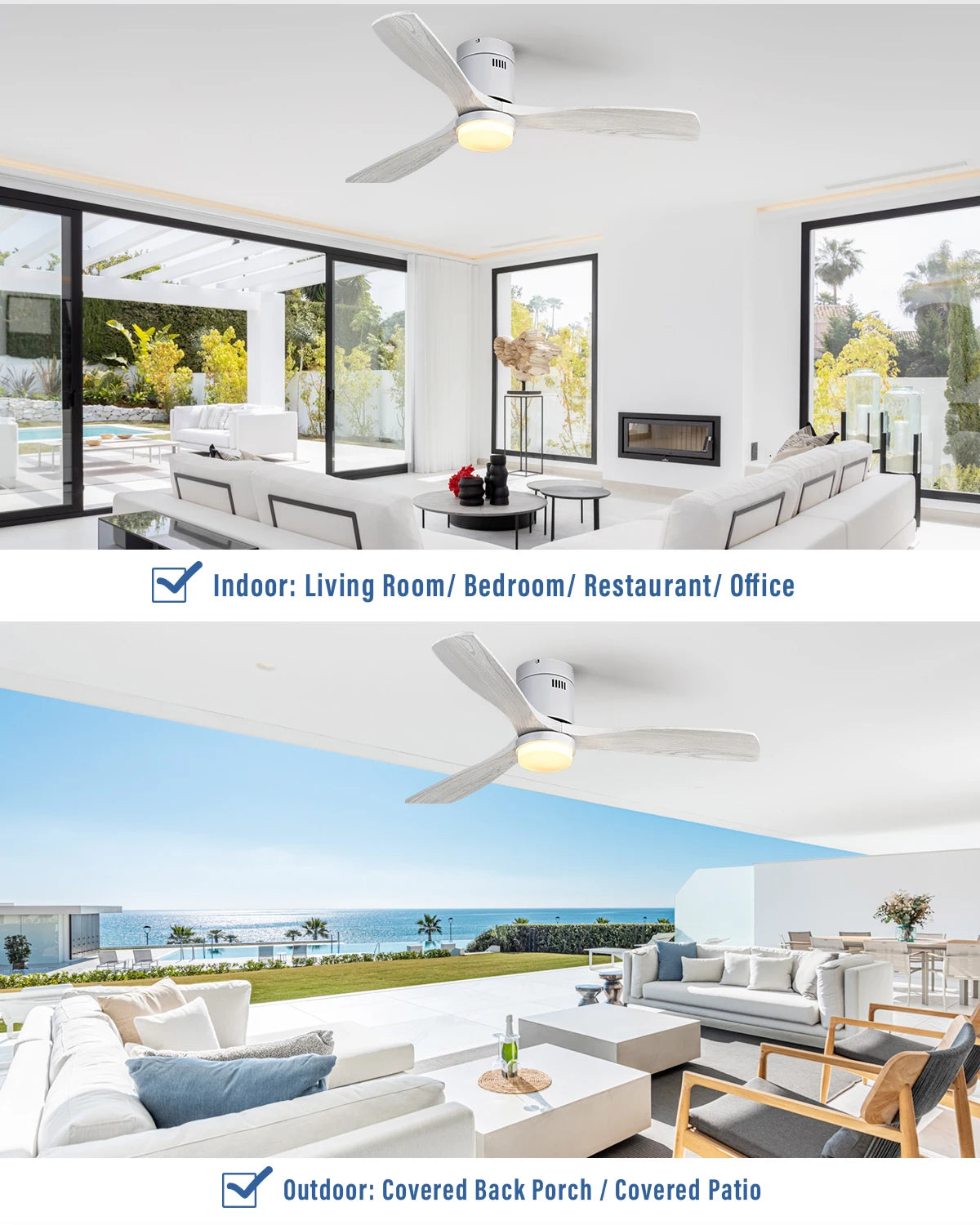 LUCERA ceiling fan lifestyle view 1
