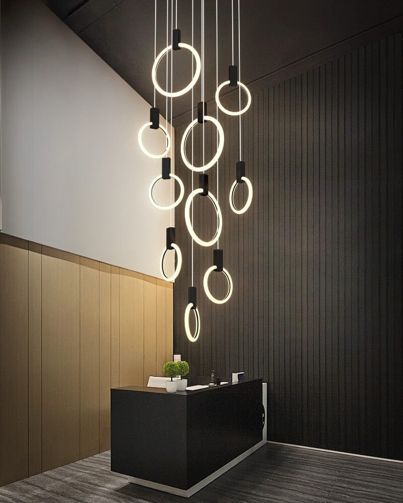 HALO (ALU) - OPEN BOX - ZENDUCE - Black / 15 Light Rings / Rectangle Chassis - Cold Light
