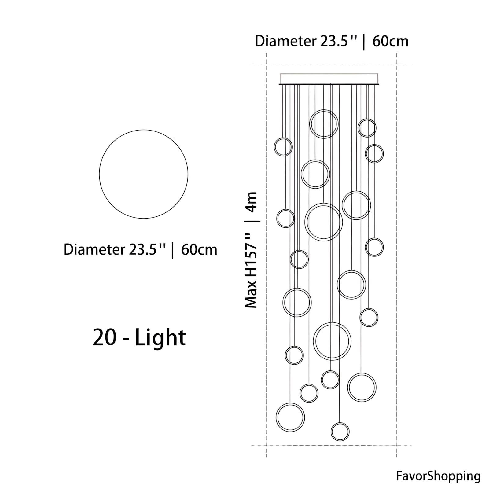 HEDRON - ZENDUCE - Black / Circle / 20-light