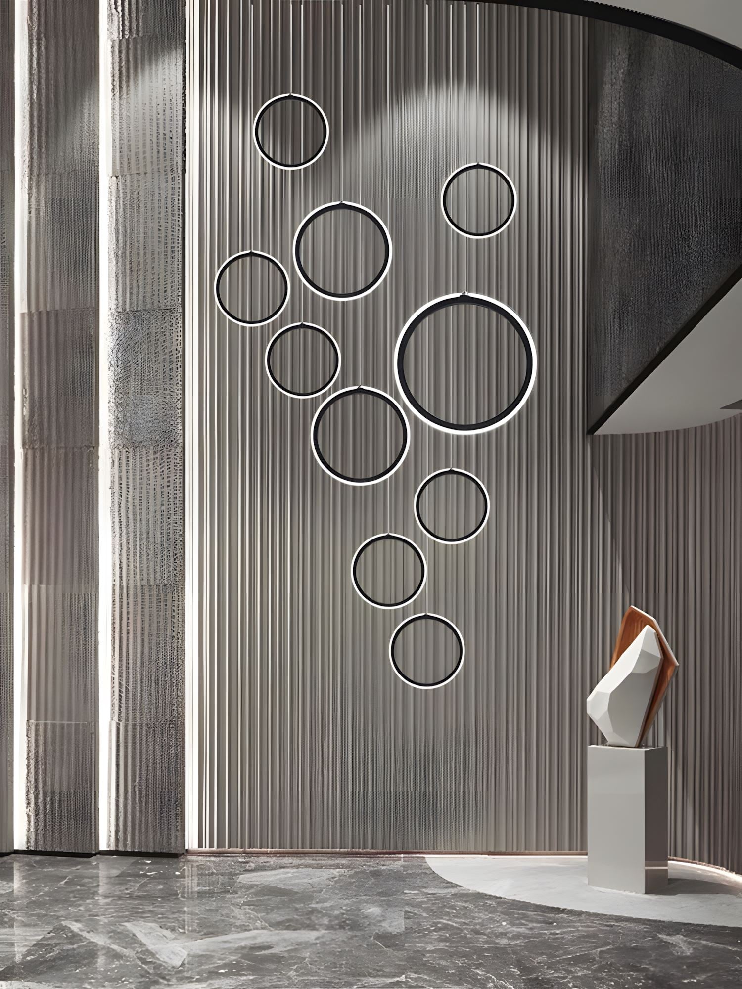 HEDRON - ZENDUCE - Black / Circle / 10-light