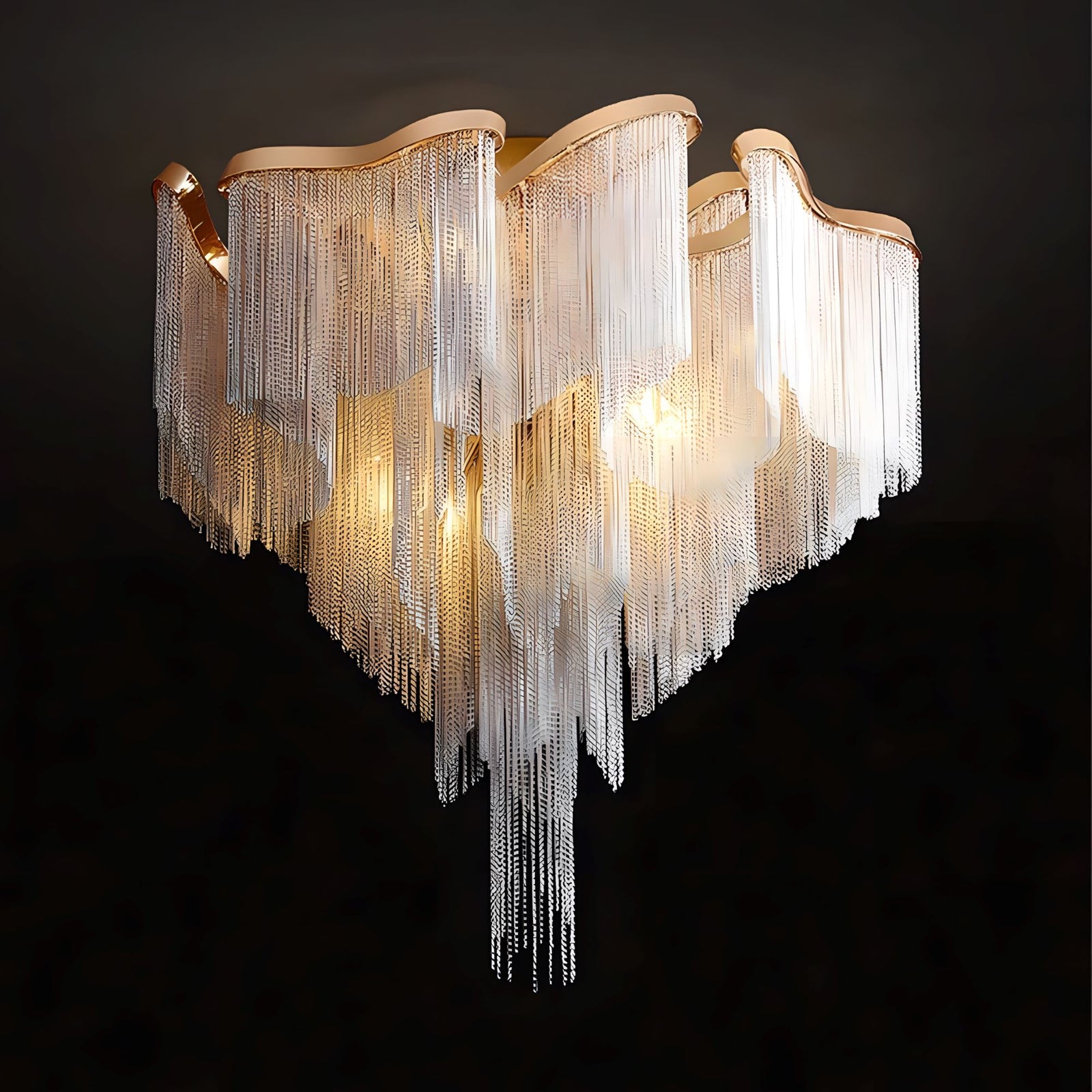 HELEN - ZENDUCE - Gold Frame / B - Diameter 24" Height 28" (D60xH70cm) 8-Light / Dimmable Warm White