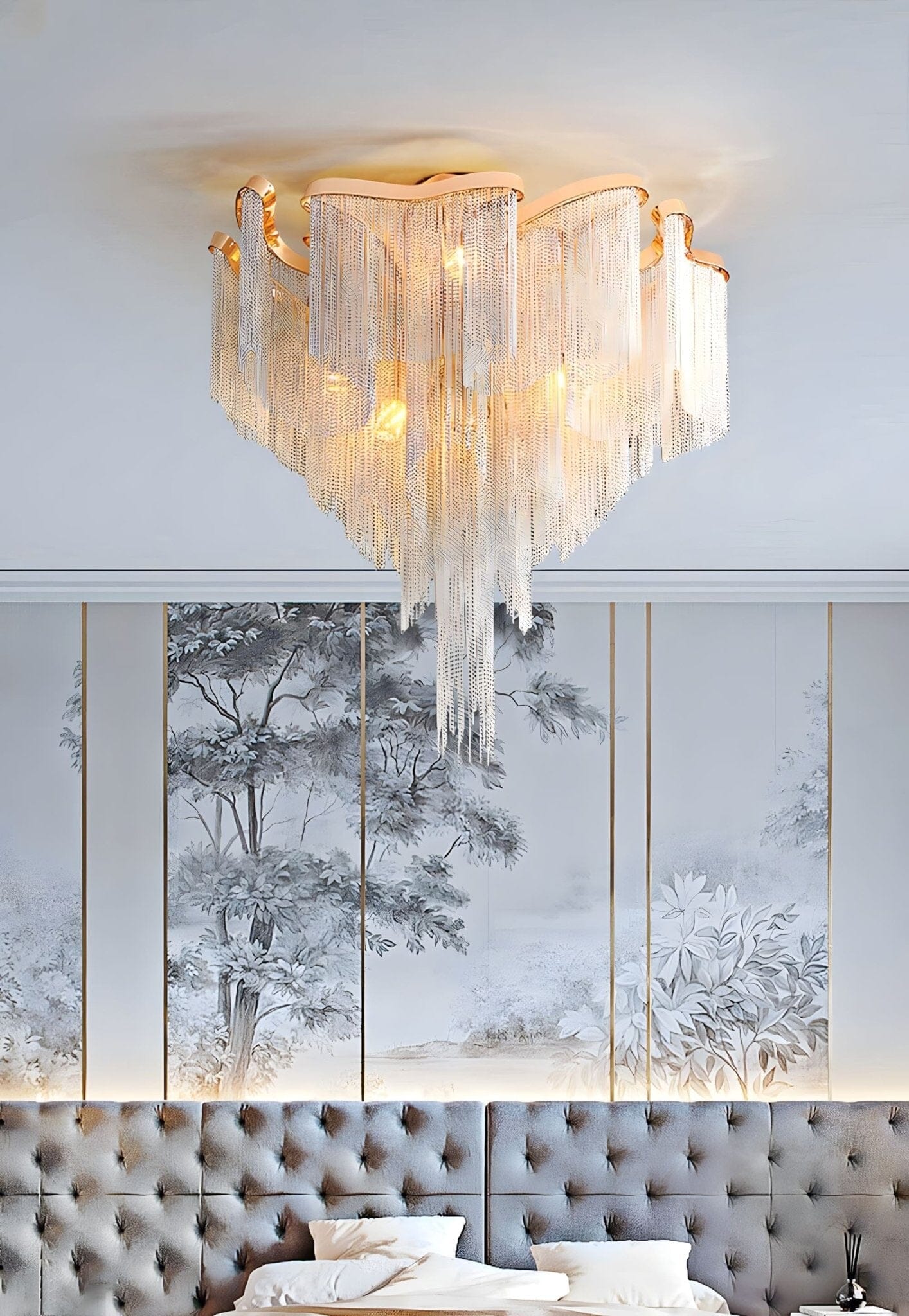 HELEN - ZENDUCE - Gold Frame / A - Diameter 24" Height 17" D60xH43cm 8-Light / Dimmable Warm White