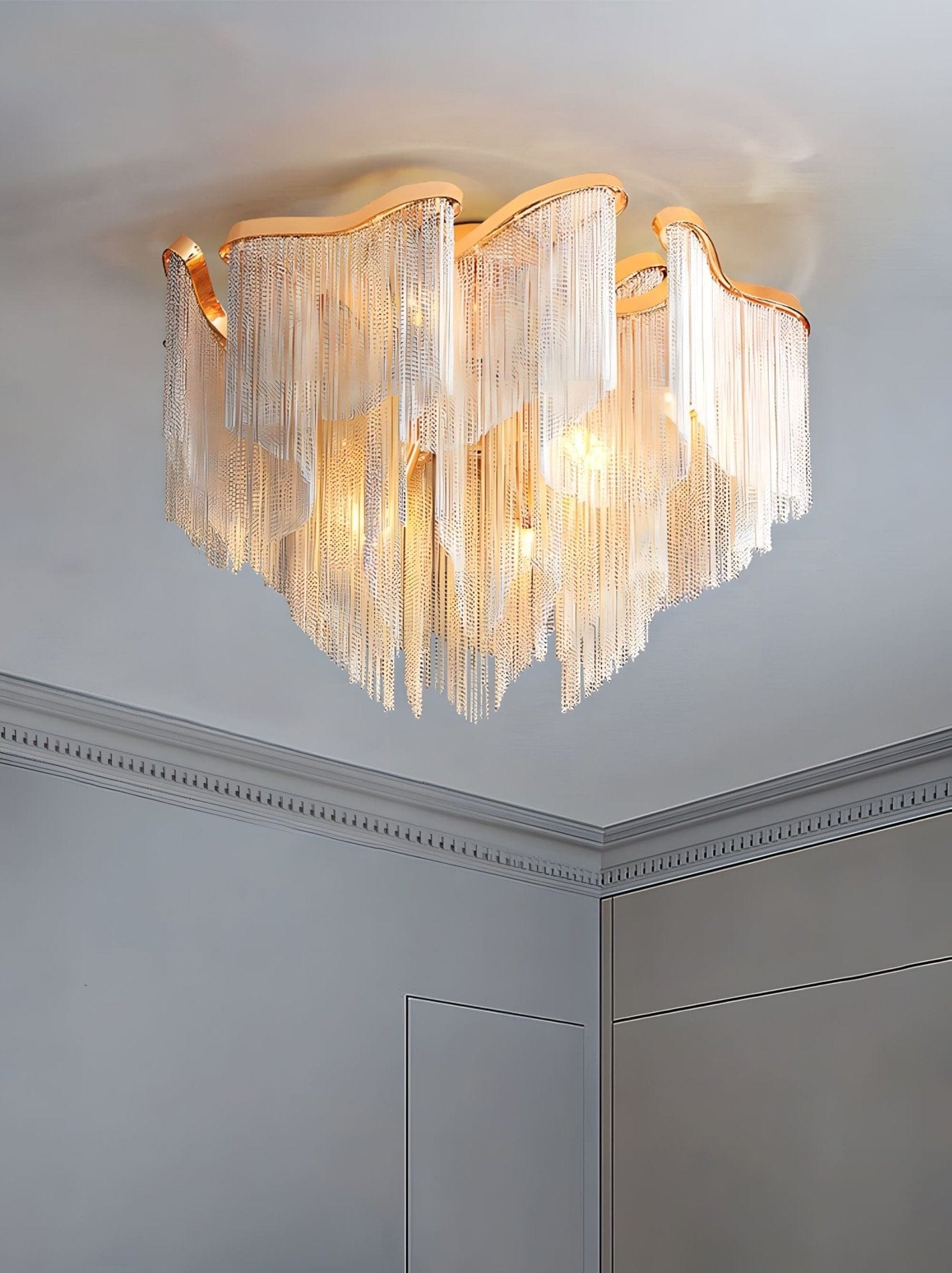 HELEN - ZENDUCE - Gold Frame / A - Diameter 24" Height 17" D60xH43cm 8-Light / Dimmable Warm White