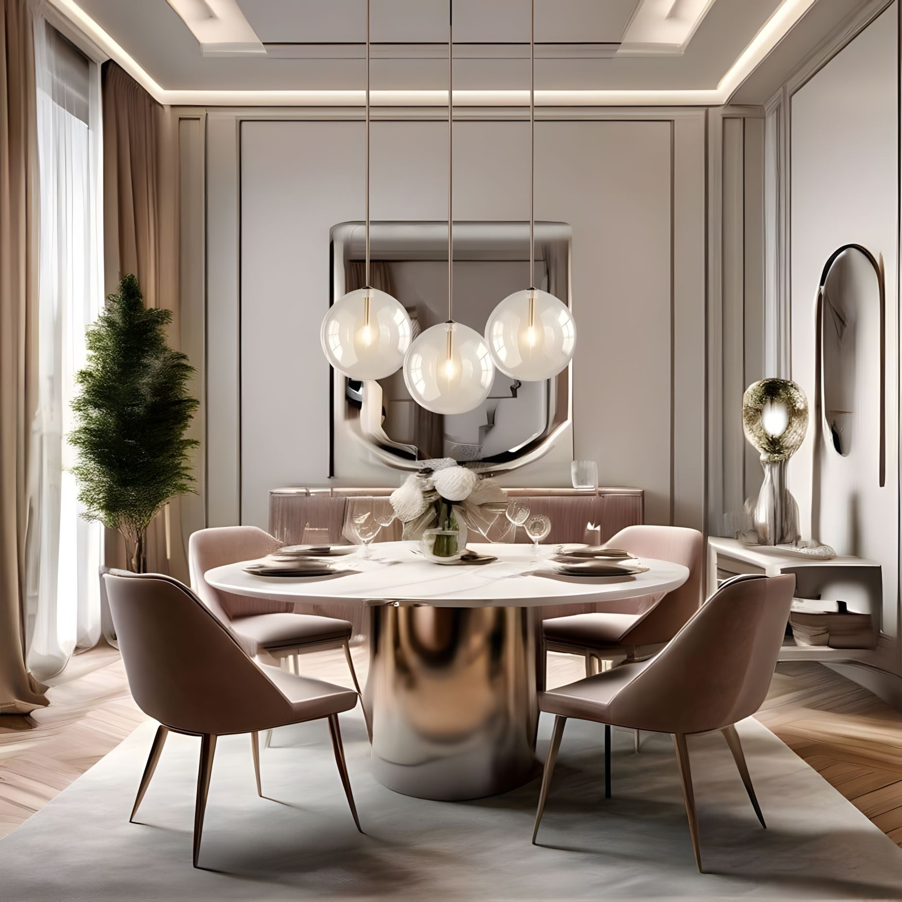 HIRA-Minimalist Globe Pendant Light-ZENDUCE