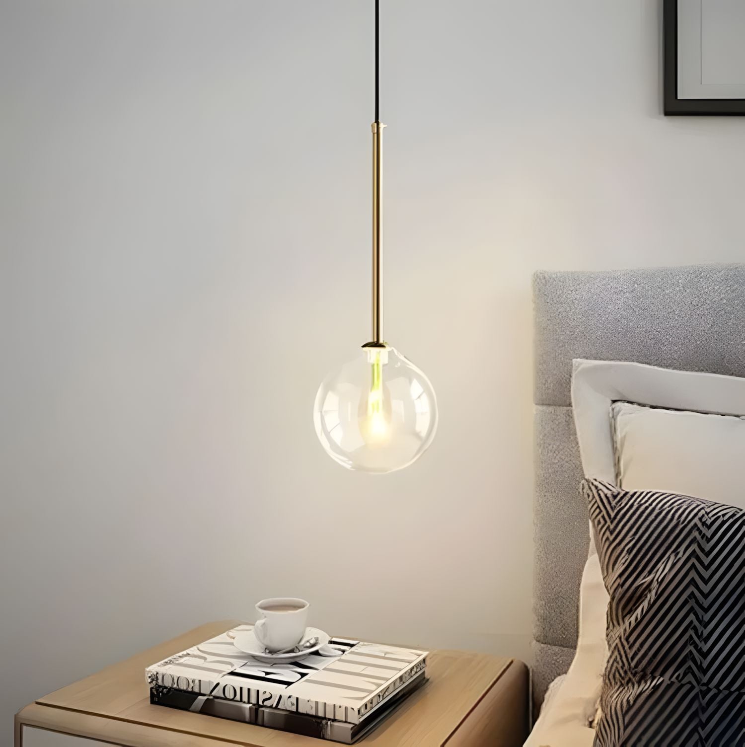 HIRA-Minimalist Globe Pendant Light-ZENDUCE