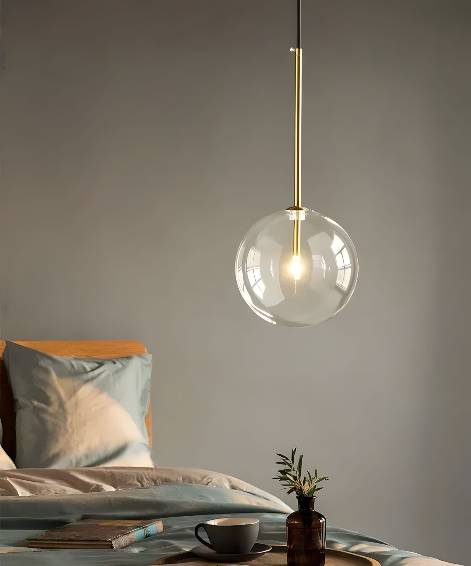 HIRA-Minimalist Globe Pendant Light-ZENDUCE