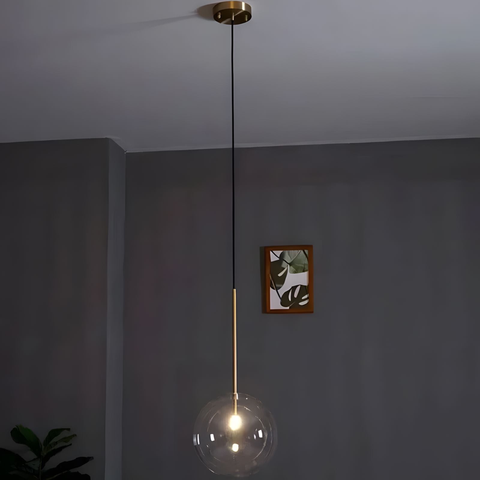HIRA-Minimalist Globe Pendant Light-ZENDUCE