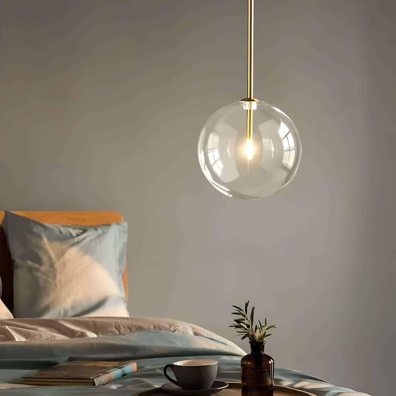 HIRA-Minimalist Globe Pendant Light-ZENDUCE