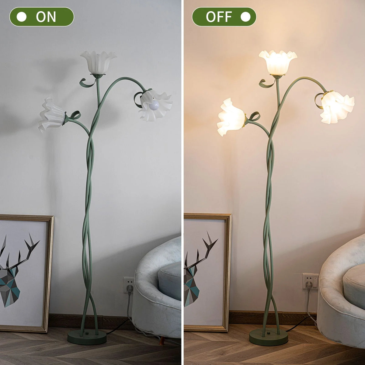 FLORAVA dimmable flower floor lamp — product view 3
