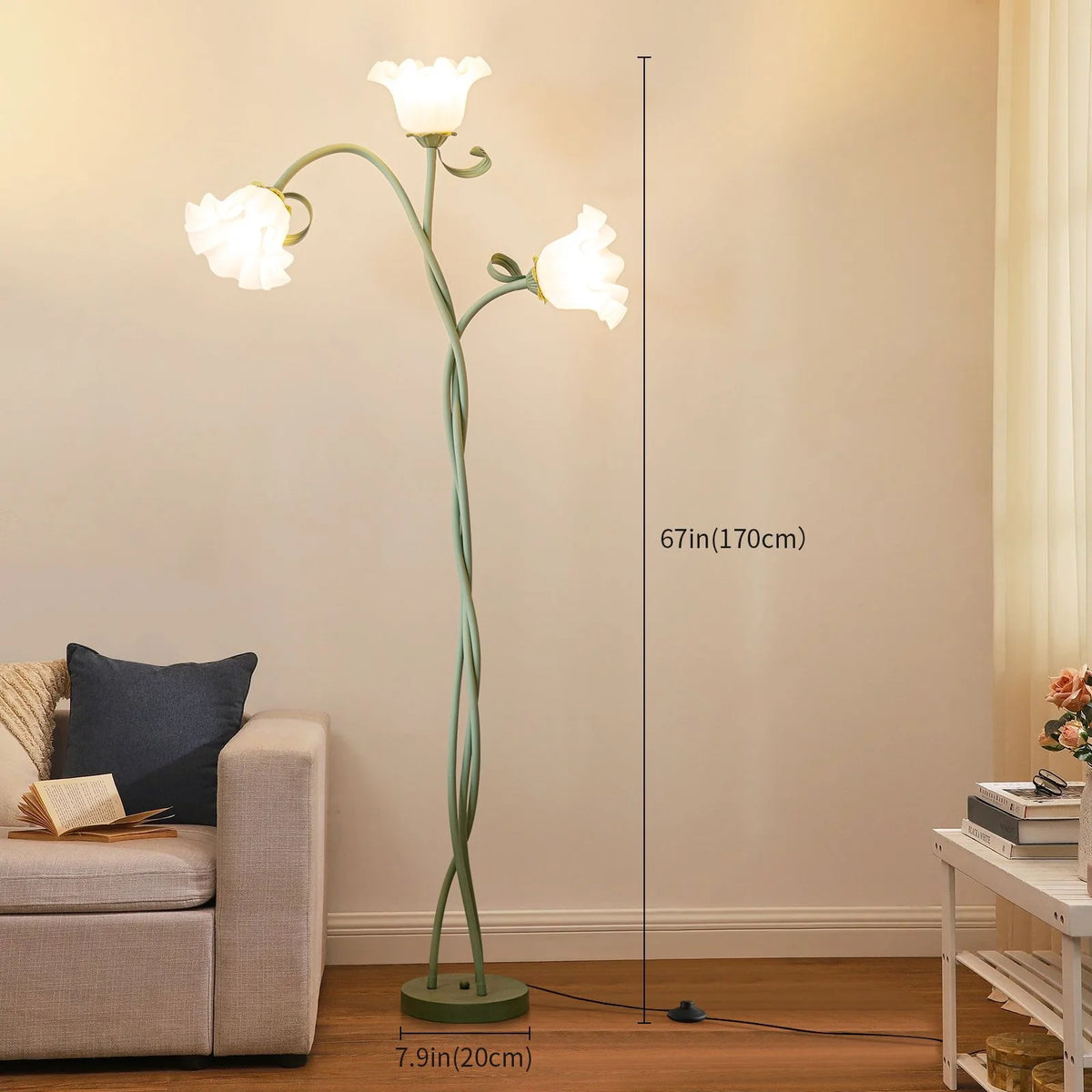 FLORAVA dimmable flower floor lamp — product view 2