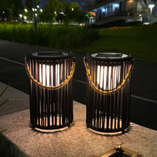 SOLVETTA solar woven lanterns set of two, product view 1