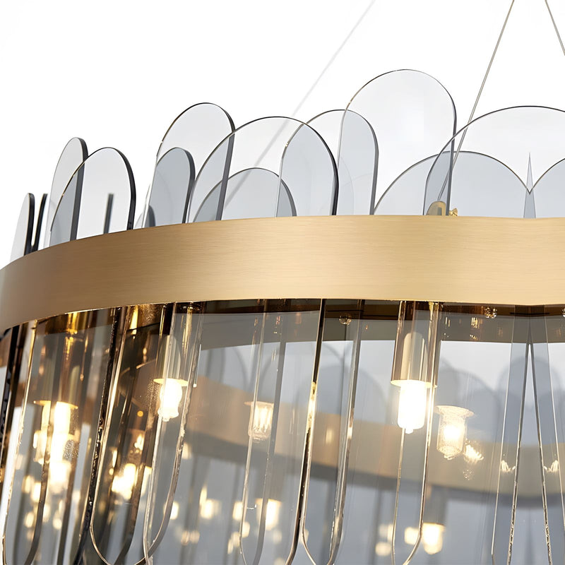 Captivating LED Glass Chandelier - ZENDUCE - Halena Light
