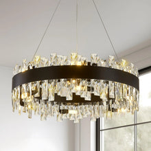 AURYNE round crystal chandelier — product view 2