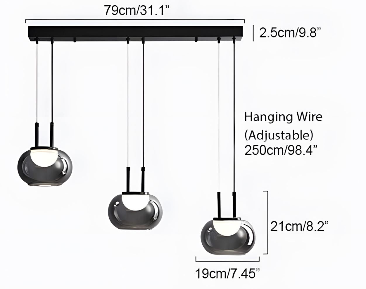 ISABELLA - ZENDUCE - Three Pendants
