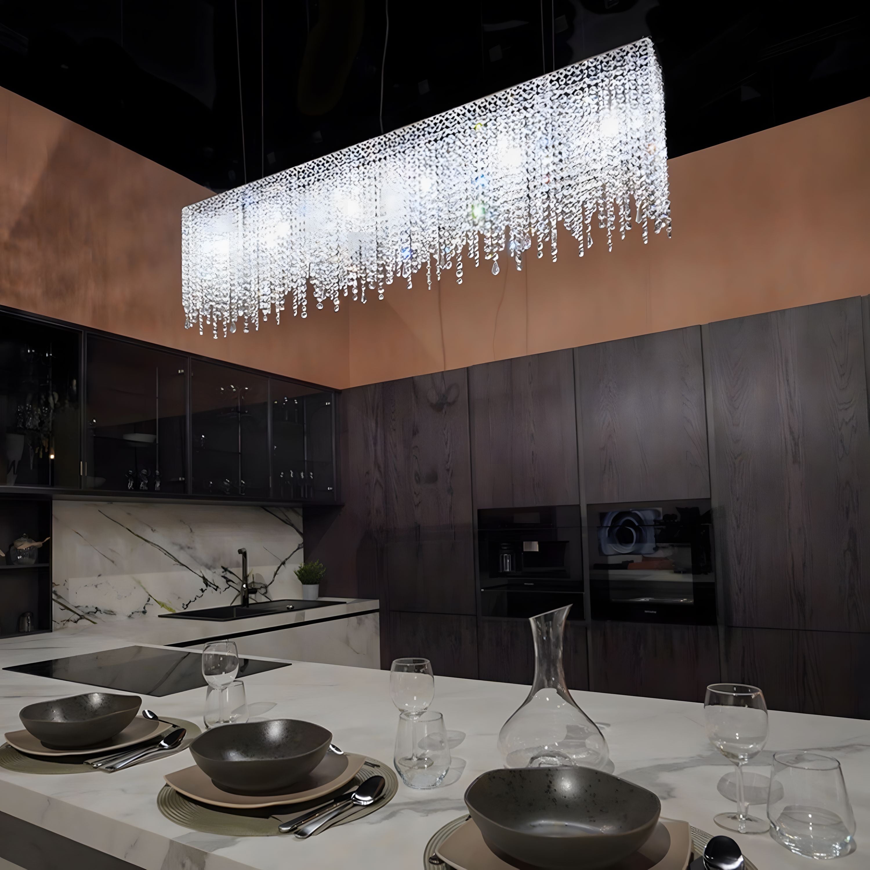 ISLA-Crystal Island Pendant Light-ZENDUCE