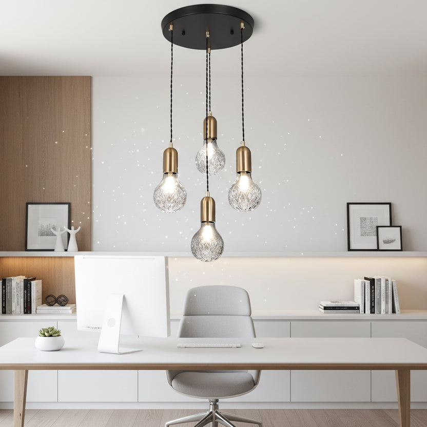 JUNO-Modern Faceted Crystal Globe LED Pendant Light-ZENDUCE